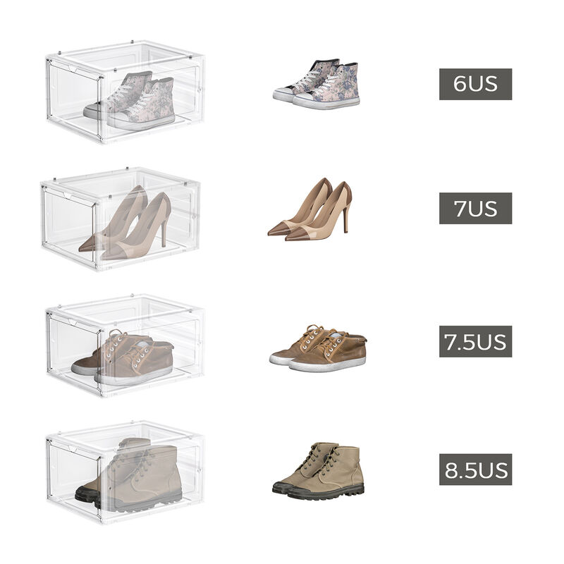 Clear Shoe Boxes - Transparent Shoe Organizers for Easy Viewing and Neat Storage image number 5