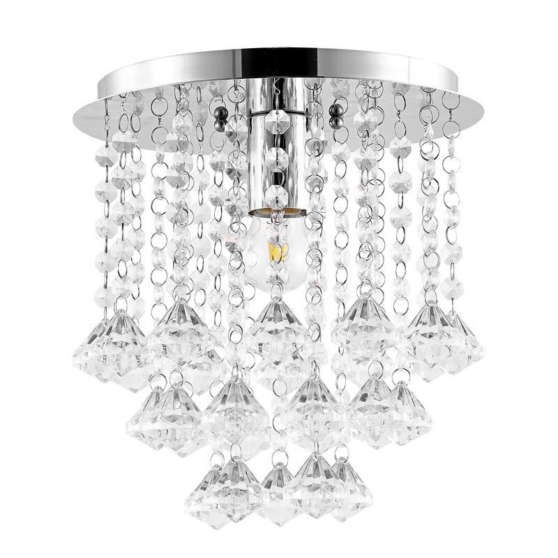 Lillibet 1-Light Traditional Transitional Iron LED Semi Flush Mount