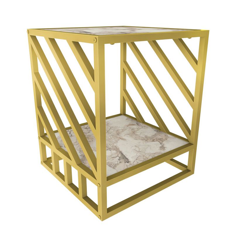 Decorotika Norm Side Table - Ephesus Gold