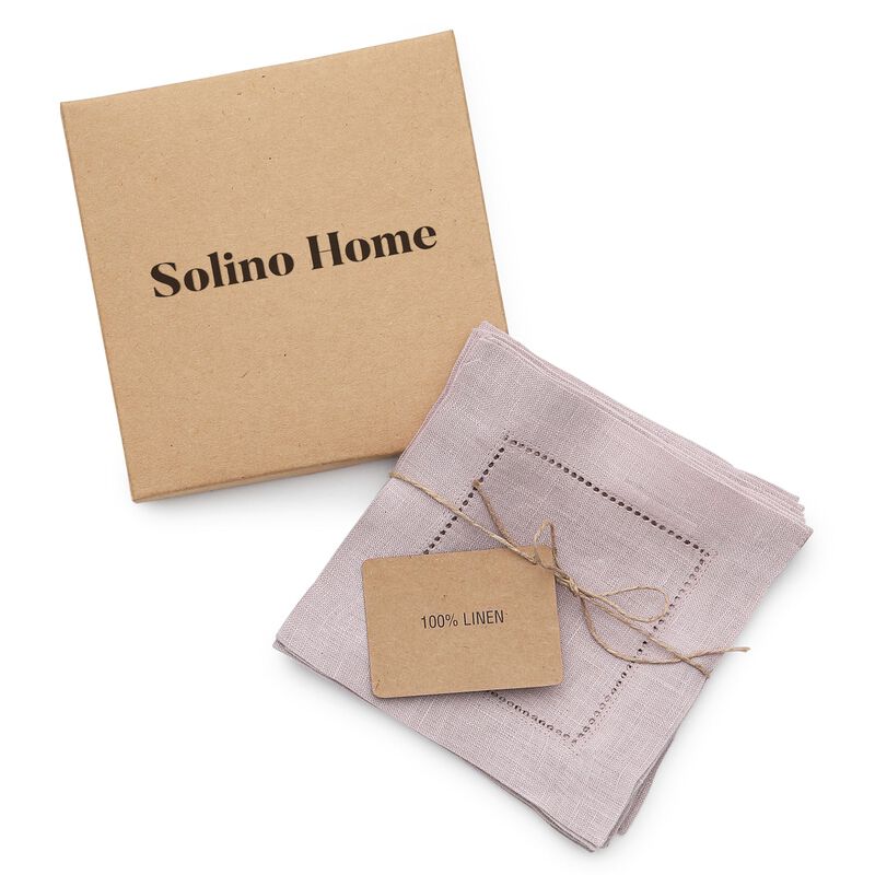 Linen Cocktail Napkins - Classic Hemstitch image number 3
