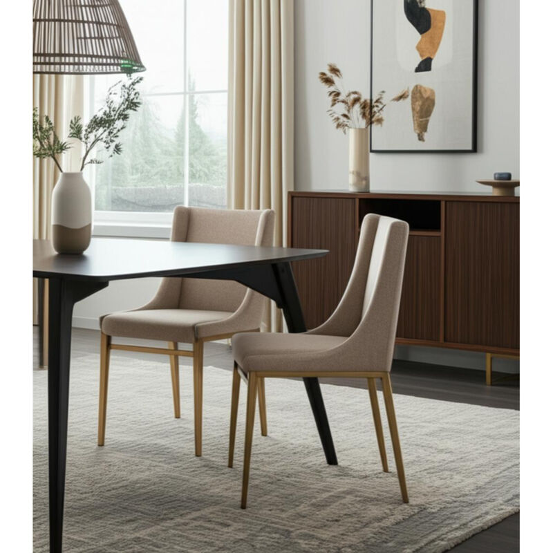 Contemporary Dining Chairs – Set of Two Comfortable Seats
