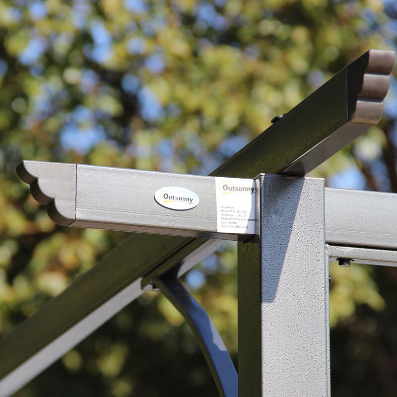 Hivvago 11.5x11.5 Metal Pergola Canopy for Backyard image number 7