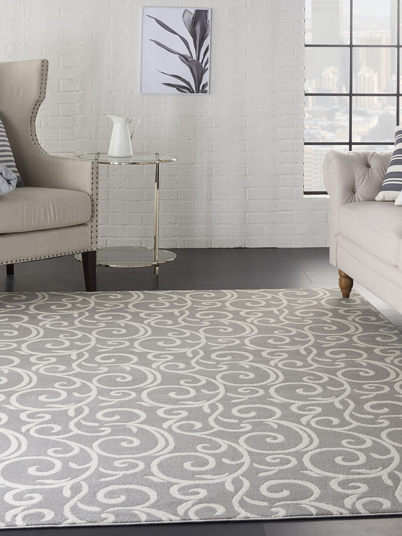 Grafix GRF19 Gray 5'3" x 7'3" Rug