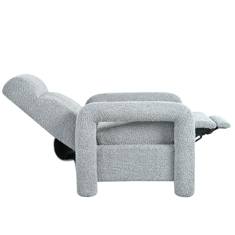 Merax Push Back Teddy Recliner Armchair