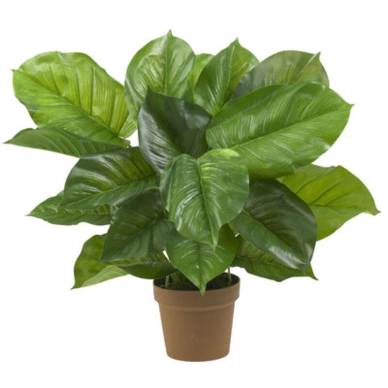 Hivvago Large Leaf Philodendron Silk Plant (Real Touch)