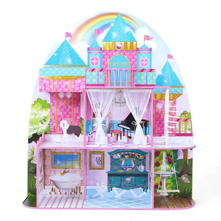 Teamson Kids by Teamson Kids Furnished Castle Dollhouse for 12" Dolls