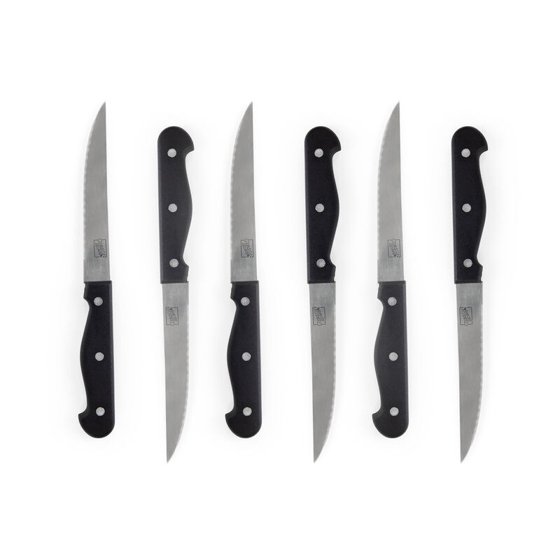 Gibson Home Westover 13 Piece Stainless Steel Cutlery Set in Black with Wood Storage Block