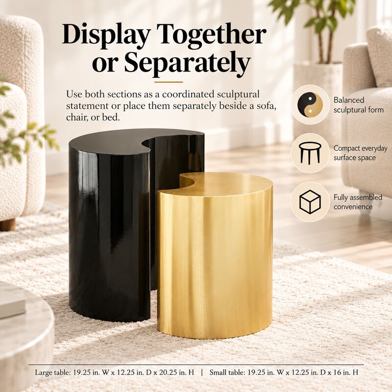Durevique Yin-Yang End Table image number 4