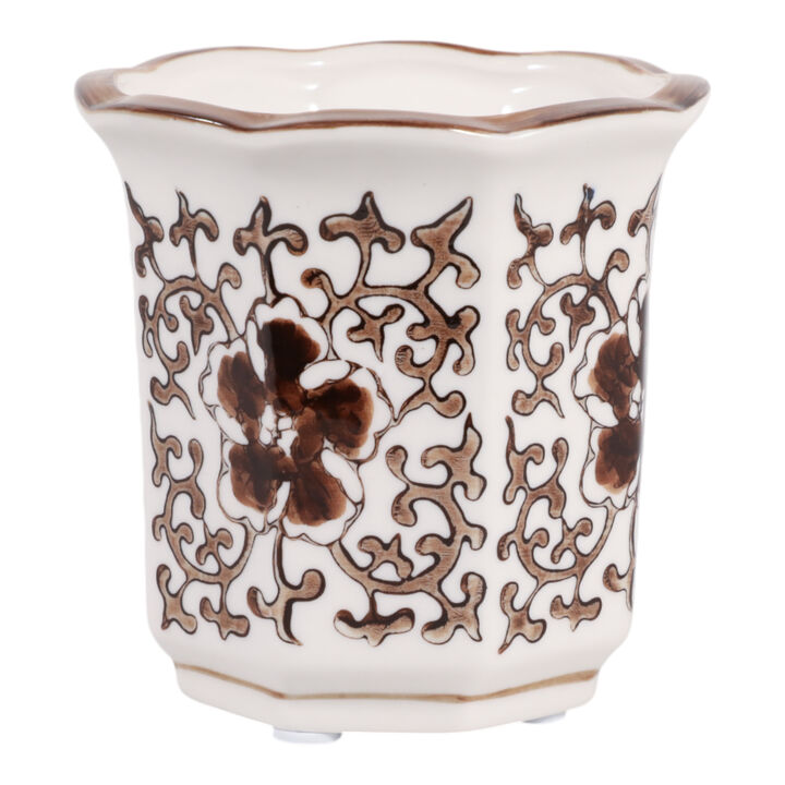 4" Fluted Chinoiserie Candle