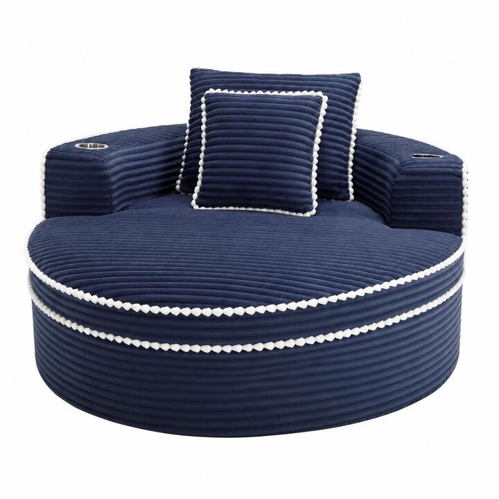 GOODSILO Round Multi-functional Memory Foam Convertible Sofa Bed Sectional Cloud Couch for Small Living Spaces, Apartments and Offices