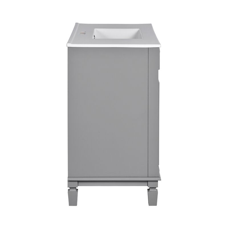 36 in. W Modern Bathroom Vanity with Sink and Top, 2 Soft-Close Doors and Storage Cabinet image number 3