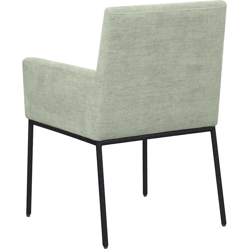 Meridian Furniture Reeves Mint Chenille Fabric Dining Chair, Set of 2