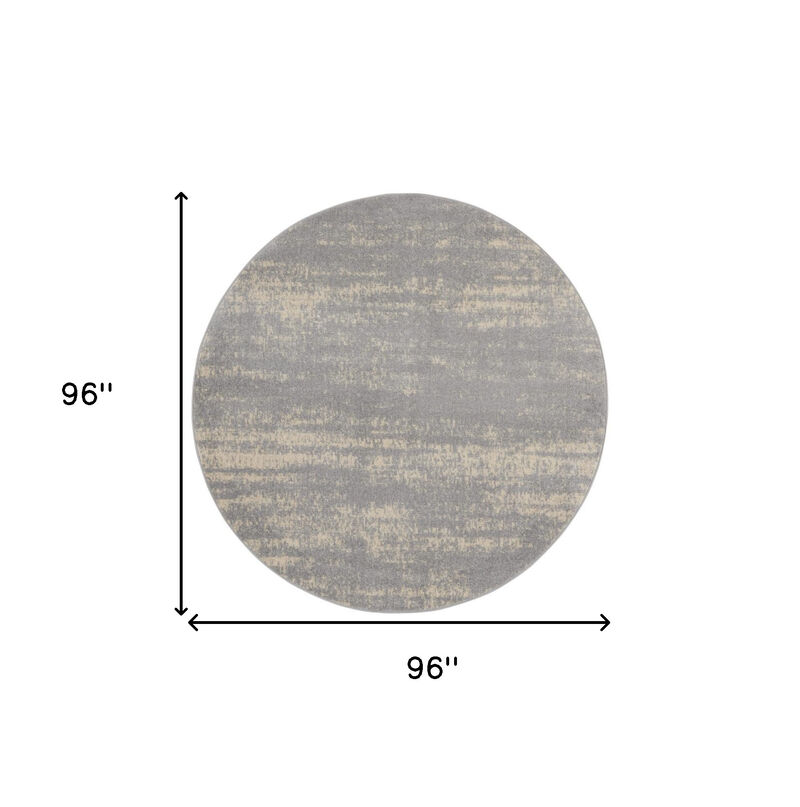 HomeRoots Round Abstract Indoor Outdoor Area Rug image number 2