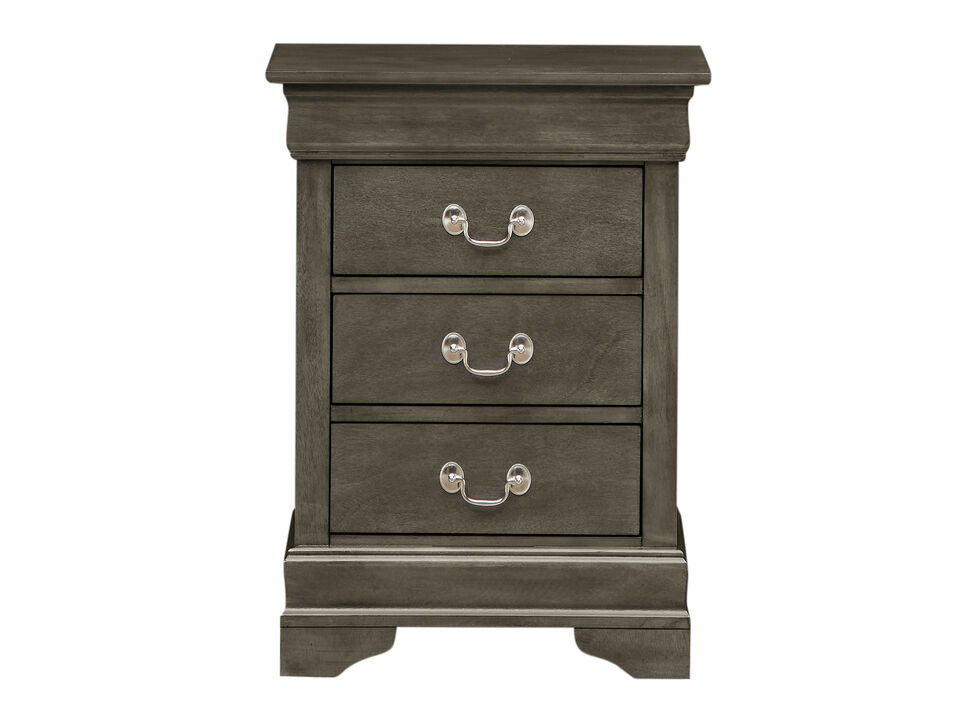 Louis Philippe 3-Drawer Nightstand (29 in. H x 16 in. W x 21 in. D)