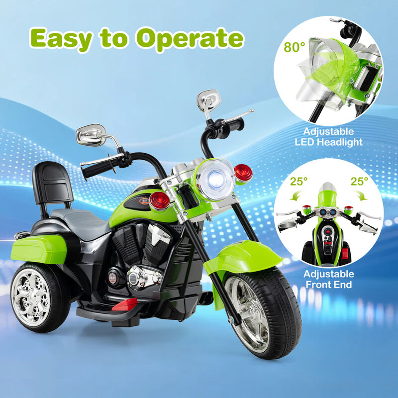 6V Toddler Electric Ride-On Bike with 3 Wheels, Horn and Front Headlight image number 3