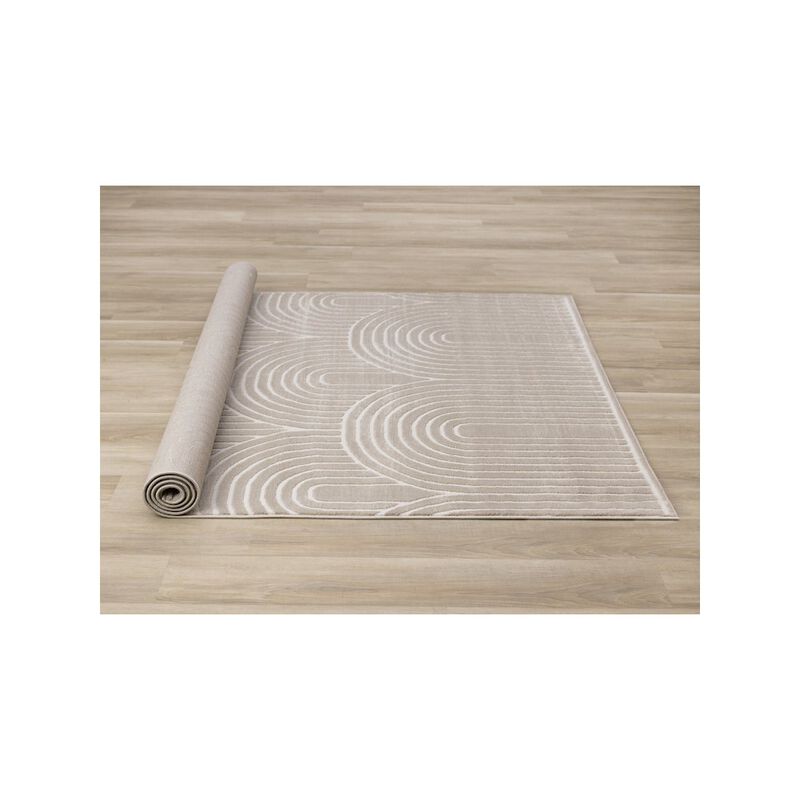 Novelle Home Logan Modern Geometric Cream Beige Area Rug, 7'10 x 10'6 image number 3