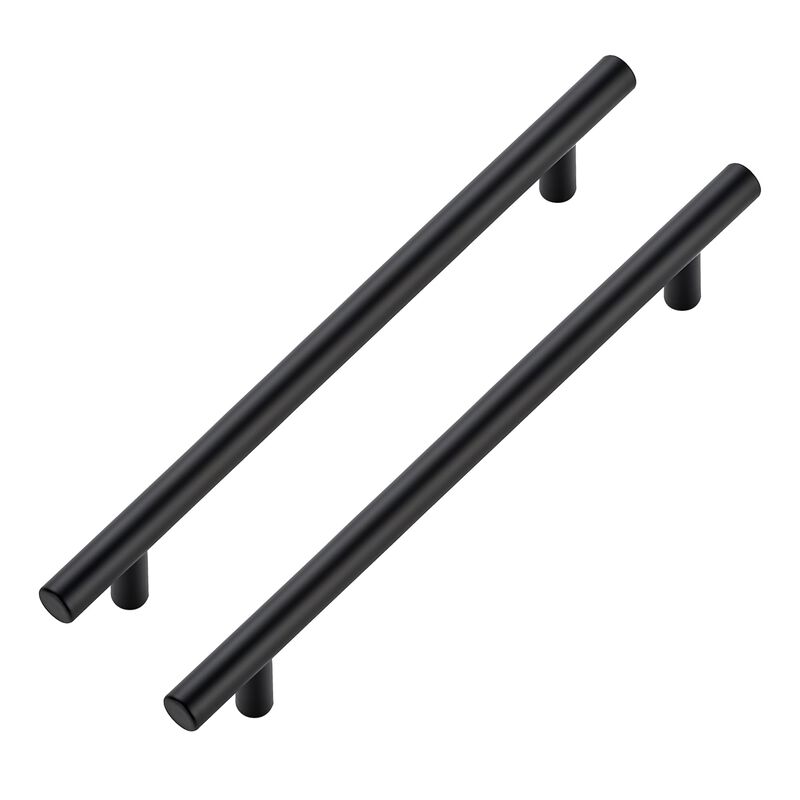 JOY DECOR 20 Pack Cabinet Handles, Black Cabinet Pulls, 7-1/2 in Hole Center Kitchen Hardware, Stainless Steel T Bar Handles for