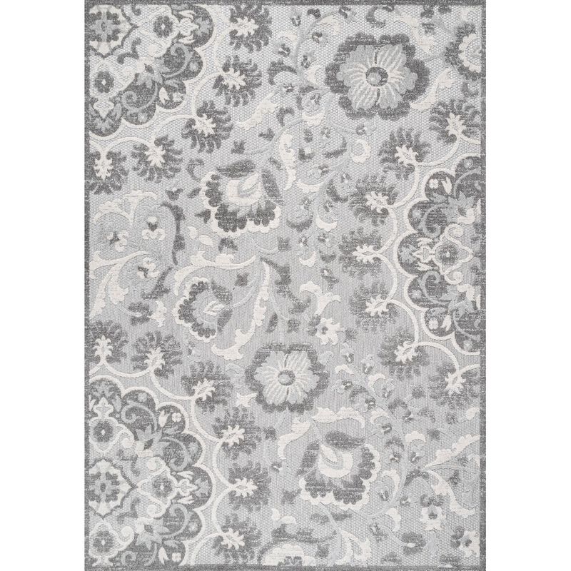 Lucena Modern Medallion High-Low Indoor/Outdoor Area Rug