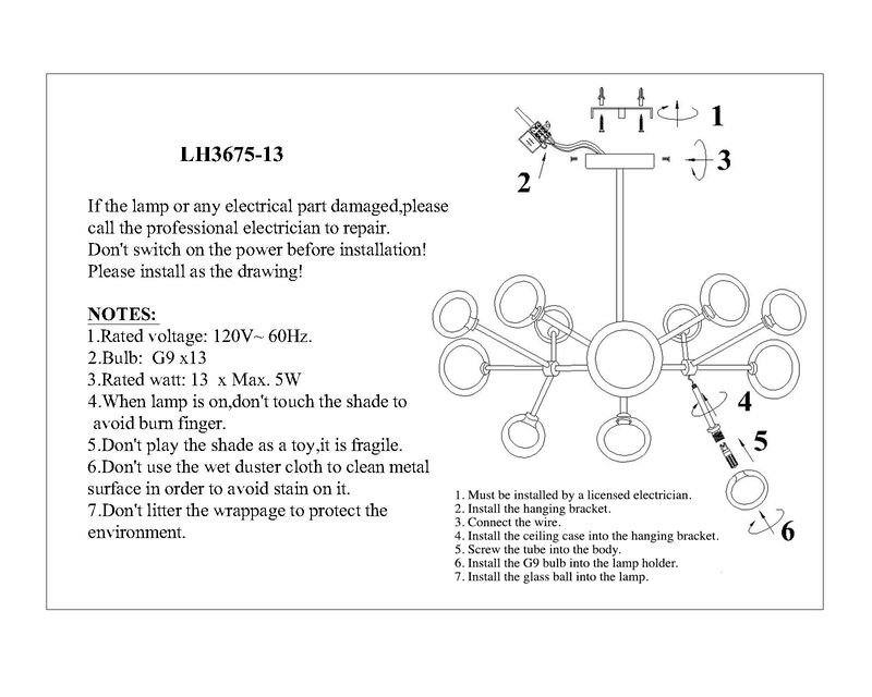 Pasargad Home Enzo Chandelier Pendant Light
