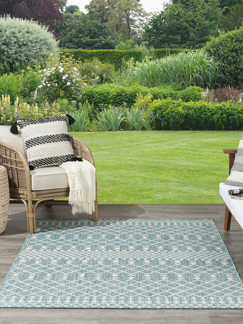 Positano POS02 Aqua 6' x 9' Rug