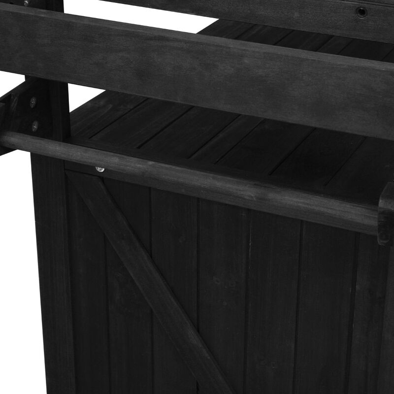 ELEMENT ACE Outdoor Kitchen Island with Raised Shelf and Stainless Steel Top image number 9