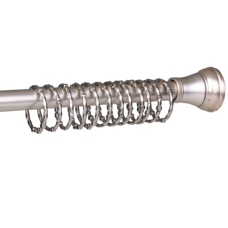 Rust-Proof Twisted Shower Curtain Hooks with Clasp Closure, Set of 12 image number 4