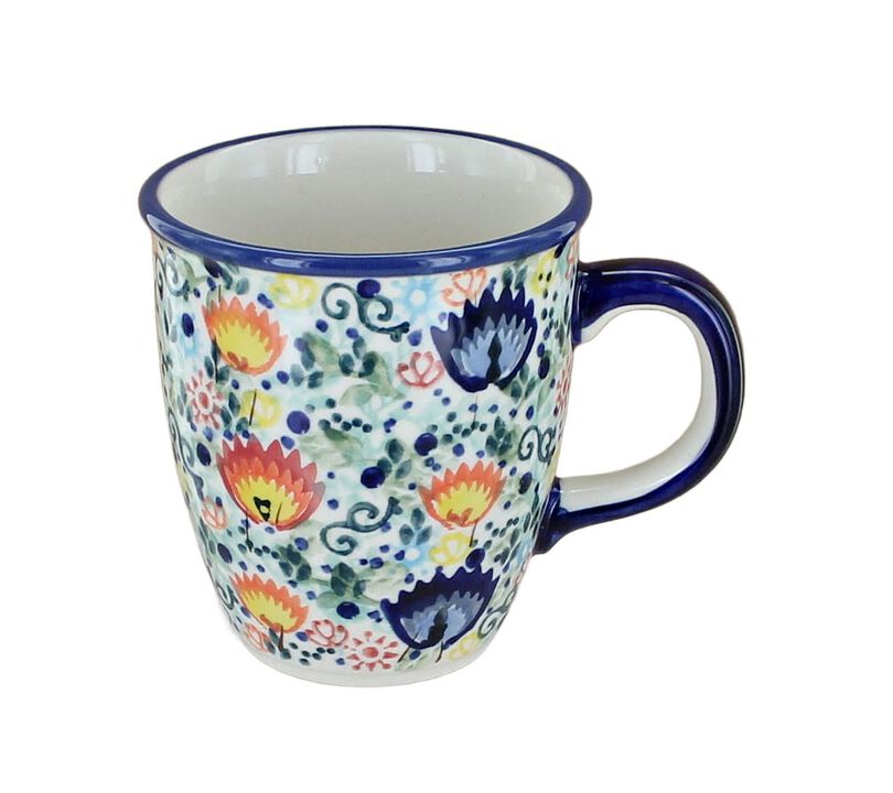Blue Rose Polish Pottery Festive Fir Coffee Mug