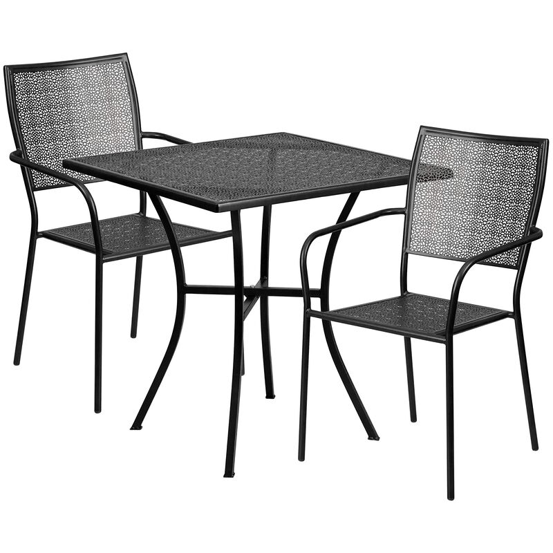 28SQ White Patio Table Set image number 0