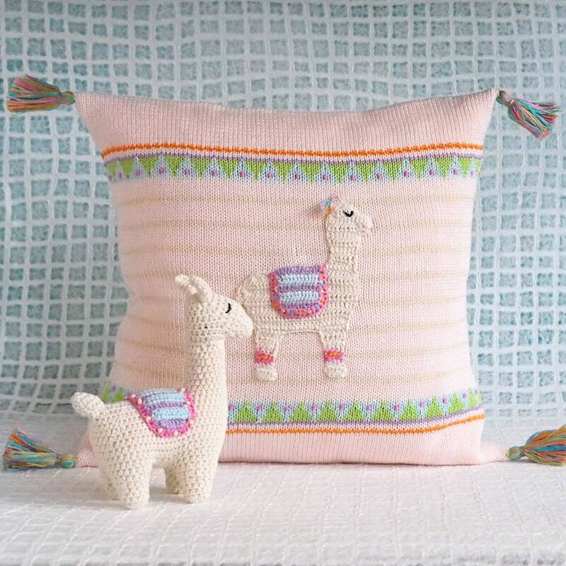12" Llama Throw Pillow image number 1