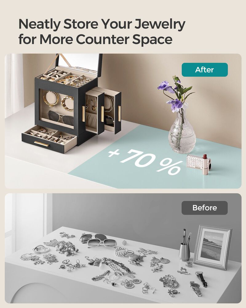 5-Layer Jewelry Storage Organizer with Drawers