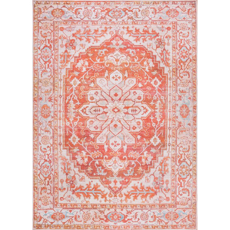 Asa Ornate Medallion Machine-Washable Area Rug