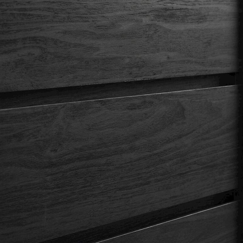 Nightstand with Modern Design and Compact Storage in Brown Finish image number 4