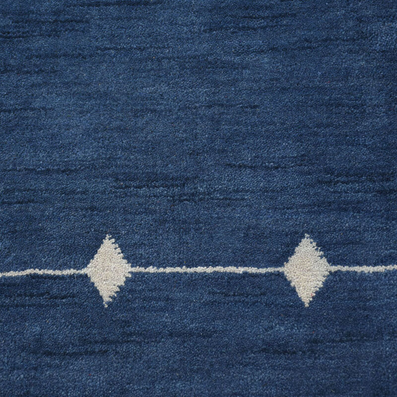 RUGSOTIC CARPETS HAND KNOTTED LOOM WOOL ECO-FRIENDLY AREA RUGS  - Rectangle, Geometric Modern Design, High Pile Thick Handmade Anti Skid Rugs for Living Room (L00532) image number 3