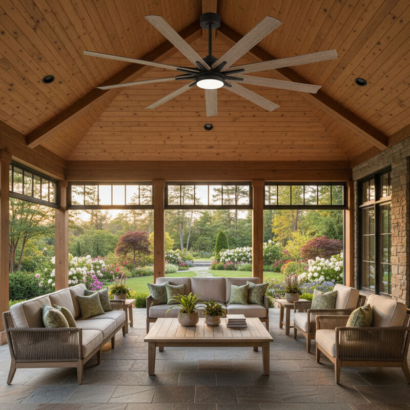 Breezary 65" LED Ceiling Fan with Light, DC Motor, 6-Speed Remote, Reversible, Quiet, 9 ABS Blades, 3CCT, Memory Function image number 7