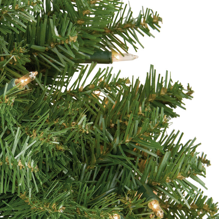 Pre-Lit Rockwood Pine Artificial Christmas Wreath - 24-Inch  Clear Lights