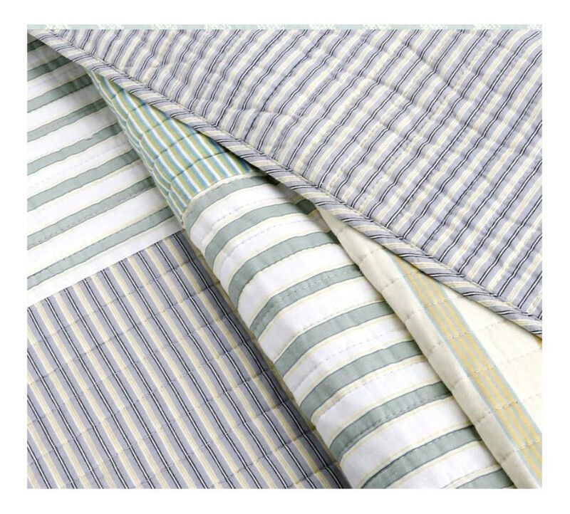 Hivvago King Size Soft Reversible Patches 100% Cotton Quilt Set