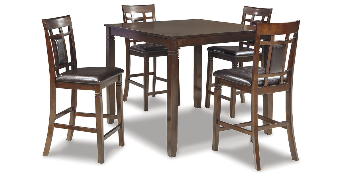 Bennox Counter Height Dining Table and 4 Bar Stools