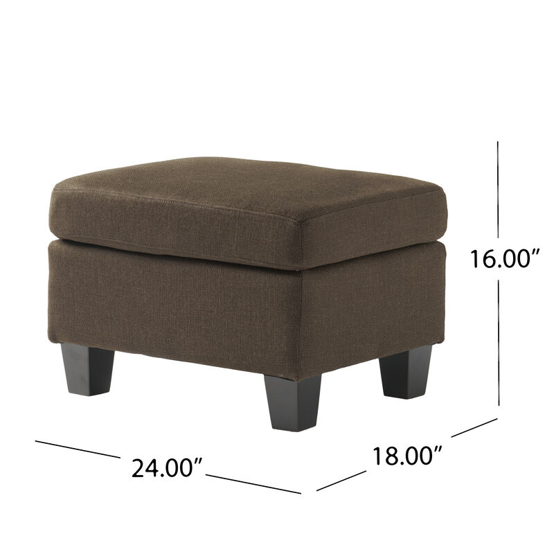 Merax Modern Upholstered Ottoman with Wooden Legs image number 6
