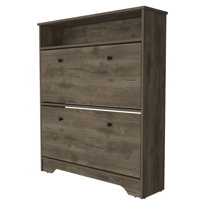 Streamdale Cranberry 2-Shelf Shoe Rack Dark Brown image number 2