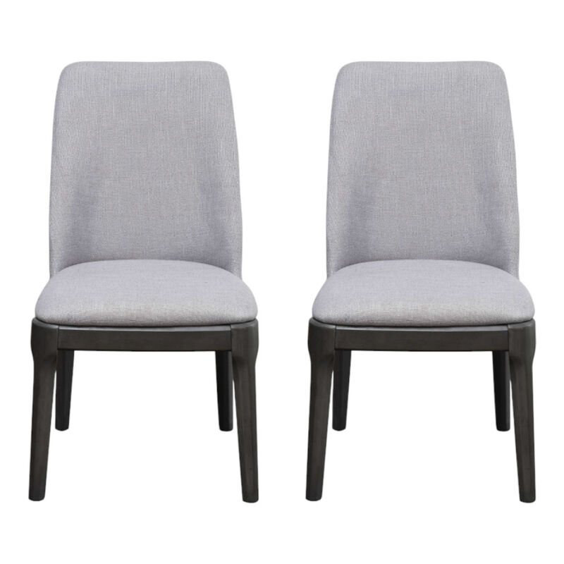 Upholstered Linen Dining Chairs Set of 2, Soft Side Chairs for Home Dining