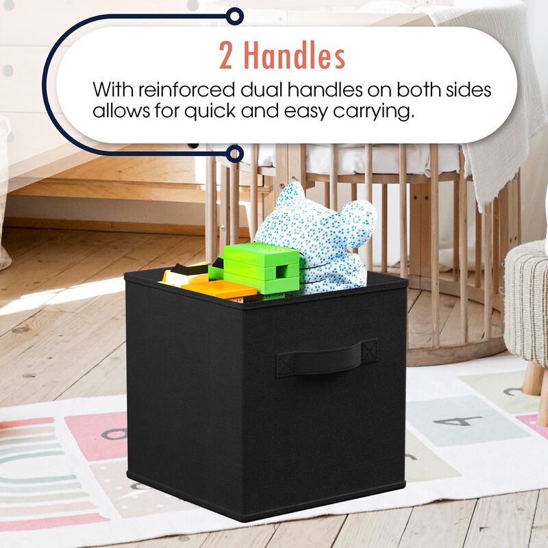 Foldable Storage Cube Bin with Dual Handles image number 3