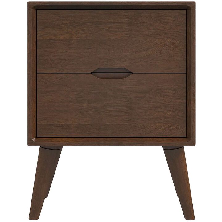 Ashcroft Furniture Co Alexandra Brown Night Stand with 2 Drawers
