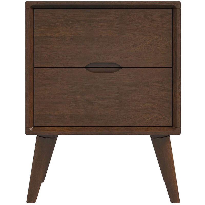 Ashcroft Furniture Co Alexandra Brown Night Stand with 2 Drawers
