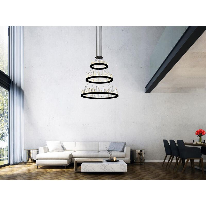 Juliette LED Chandelier With Black Finish