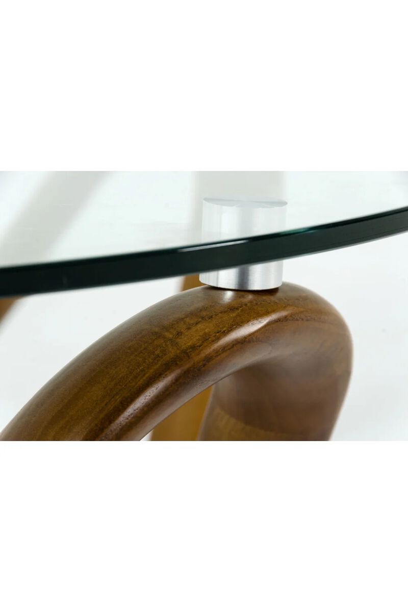 Glass Round Coffee Table | OROA Modern Lassen image number 3