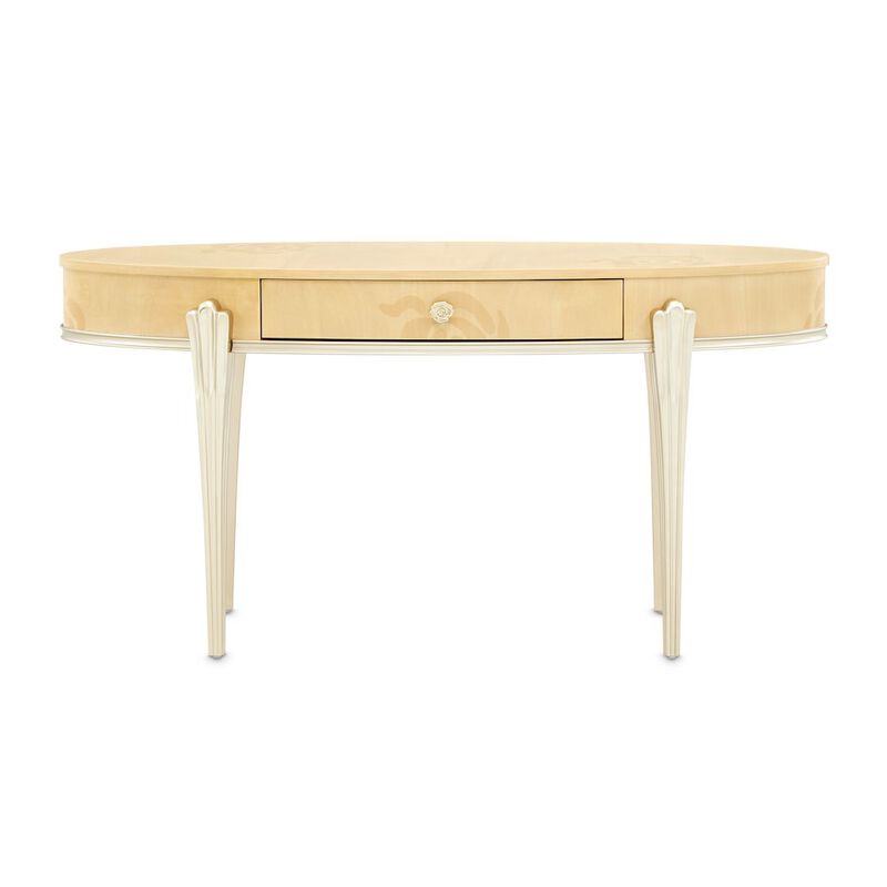 Michael Amini Camellia Field Vanity Desk - Caramel image number 1