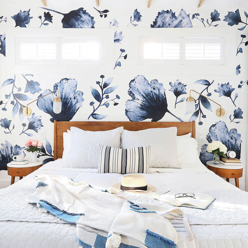 Water and Ink Floral Wall Decals