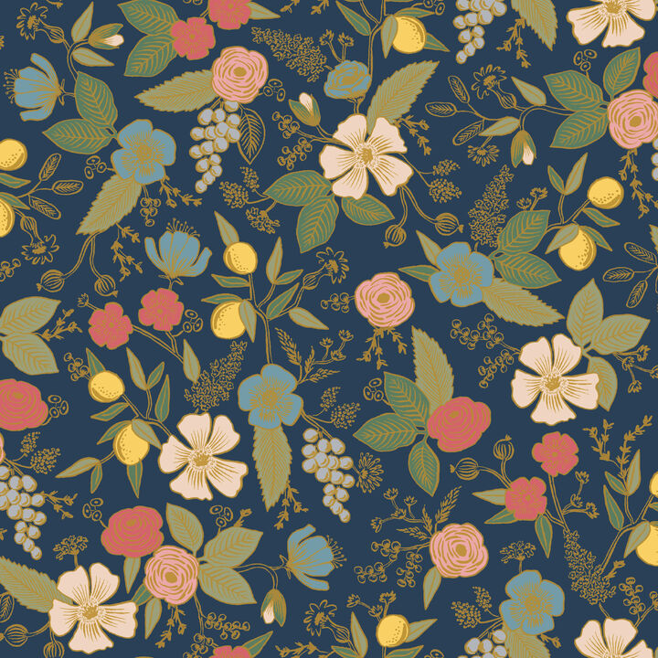 Colette Navy Peel & Stick Wallpaper