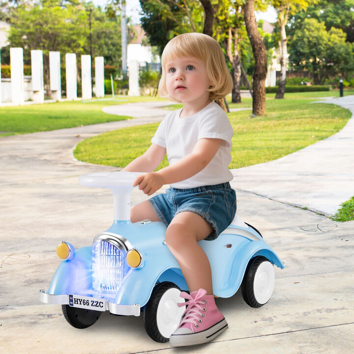 Toddler Ride On Toy Car with LED Headlight and Horn for Indoor Outdoor Play