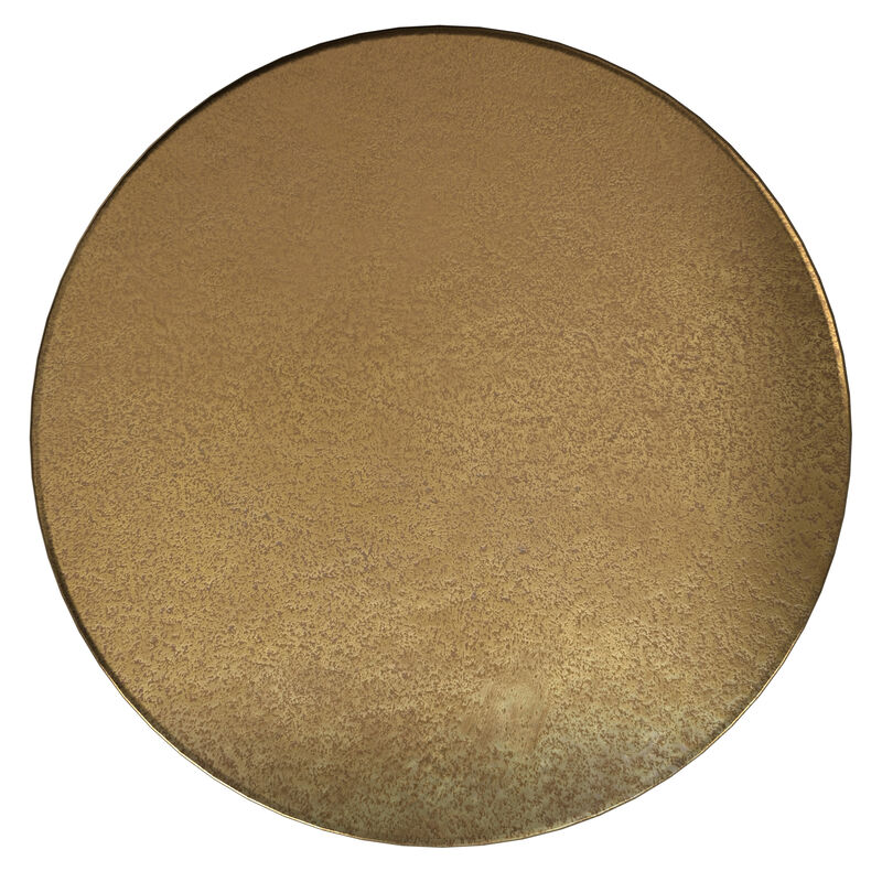 Cody Contemporary 16 inch Wide Cast Aluminum Side Table in Antique Brass/Antique Bronze, Fully Assembled